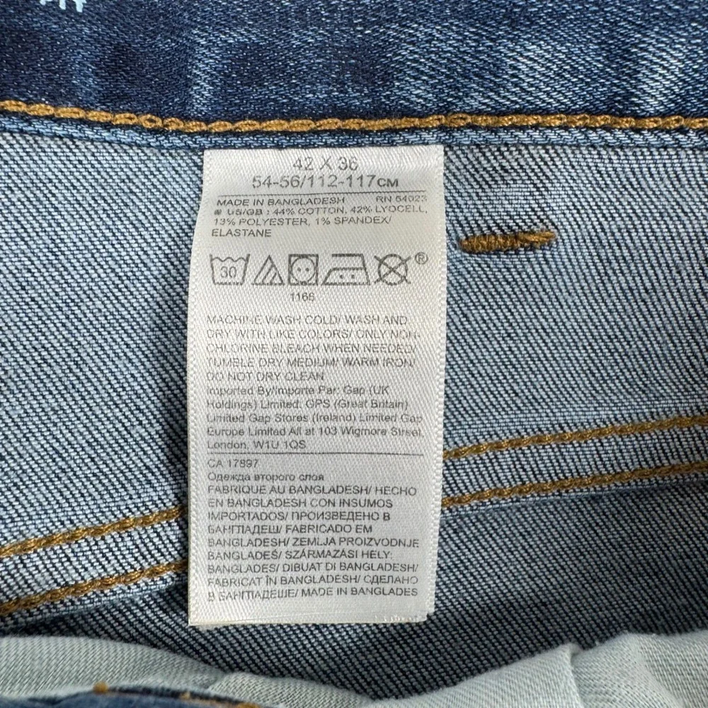 Banana Republic Traveler Slim Fit‎ Mens Jeans Blue Wash Size 42x35 Stretch Denim